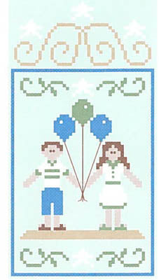 Summer Seascape 4: Beach Couple(w/thread) / Country Cottage Needleworks