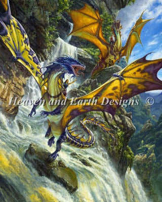 Waterfall Dragons / Heaven And Earth Designs