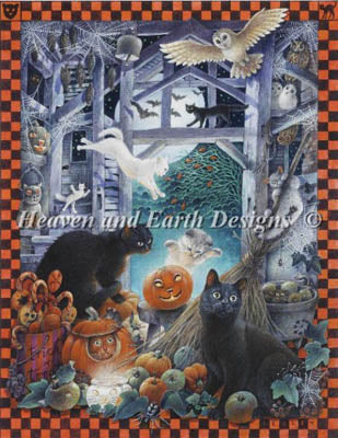Mini Lesleys Cats At Halloween / Heaven And Earth Designs