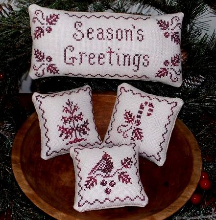 Holiday Samplings Christmas Ornaments / Plum Pudding NeedleArt