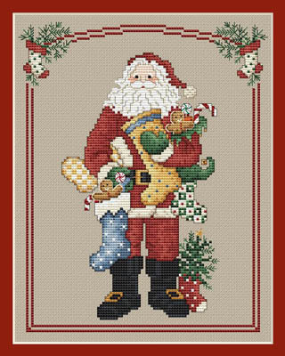 Stocking Santa / Sue Hillis Designs