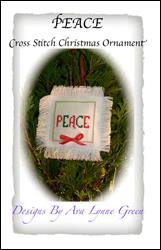 Peace Cross Stitch Christmas Ornament / Terri's Yarns and Crafts