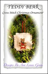 Teddy Bear Cross Stitch Christmas Ornament / Terri's Yarns and Crafts