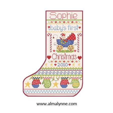 Baby's First Christmas Stocking / Alma Lynne Originals