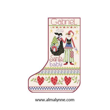 Santa Baby Stocking / Alma Lynne Originals