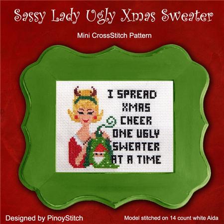 Sassy Lady Ugly Xmas Sweater / PinoyStitch