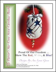 Patriot's Star Cross Stitch Christmas Bauble / Terri's Yarns and Crafts