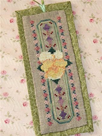 Yellow Pansy Bookmark / Country Garden Stitchery