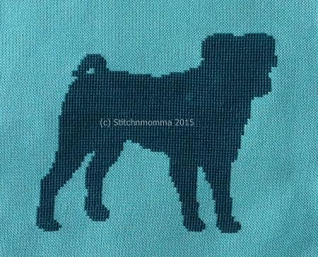 Dog Silhouette - Pug / Stitchnmomma