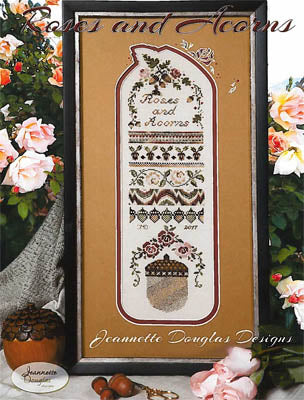 Roses & Acorns Sampler / Jeannette Douglas Designs