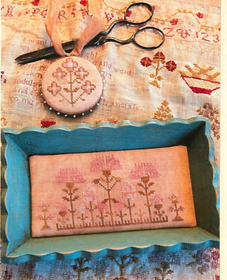 Snippets Of Mary Barres Sampler Small Sewing Tray & Pin Disk / Stacy Nash Primitives