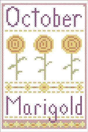October Marigold / Country Garden Stitchery