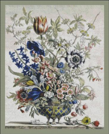 Twelve Months of Flowers - 002 February / PinoyStitch