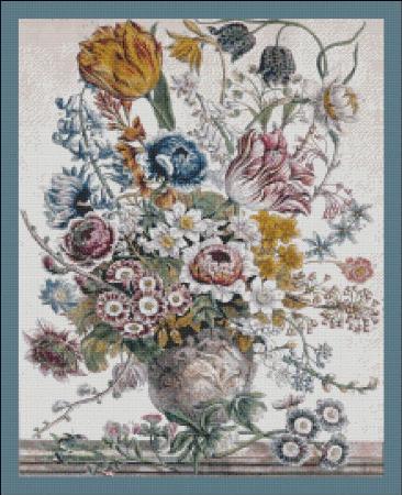 Twelve Months of Flowers - 003 March / PinoyStitch