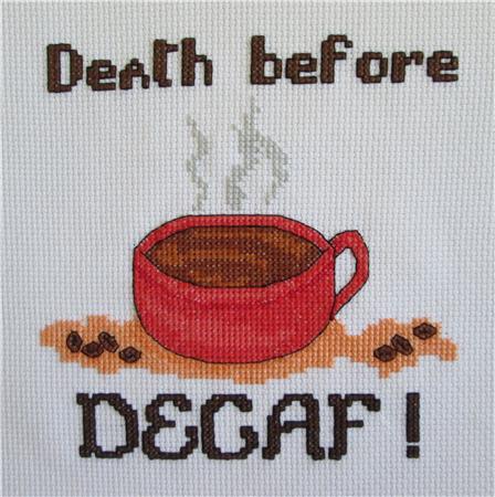 Death Before Decaf / Rogue Stitchery