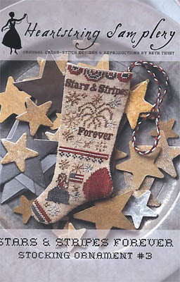 Stars & Stripes Forever Stocking Ornament #3 / Heartstring Samplery