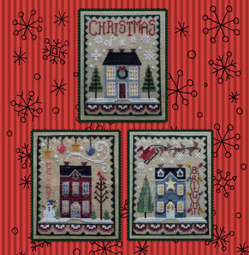 Christmas House Trio / Waxing Moon Designs