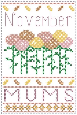 November Mums / Country Garden Stitchery