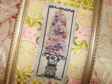 Violet Topiary Tree / Country Garden Stitchery