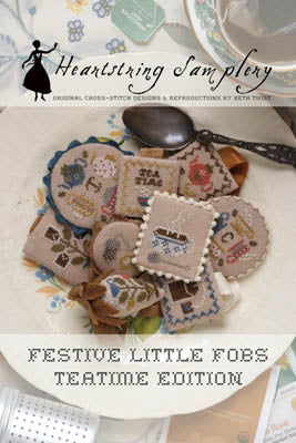 Festive Little Fobs 14 - Teatime / Heartstring Samplery