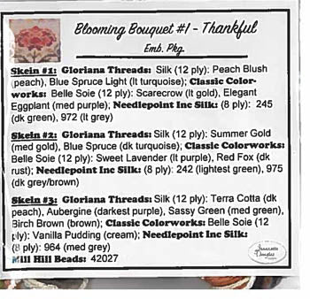 Blooming Bouquets #1 ThankfulEmb. Pack / Jeannette Douglas Designs