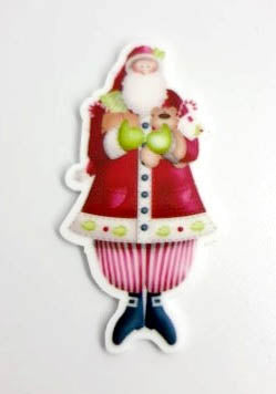 Santa Lovely Magnet (Santa w/gifts) / Les Petites Croix De Lucie