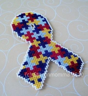 Autism Awareness Ribbon / Stitchnmomma