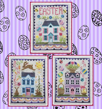 Easter House Trio / Waxing Moon Designs