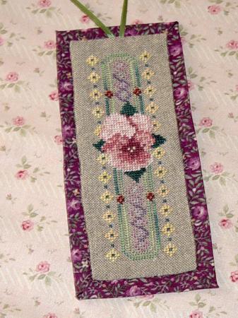Pink Pansy Bookmark / Country Garden Stitchery