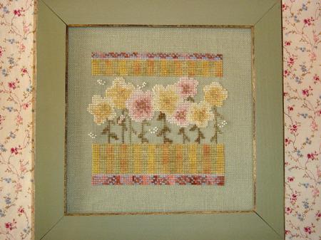 Wildflowers in Sage and Stripes / Country Garden Stitchery