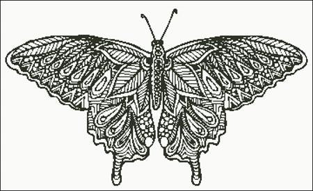 Zentangle Butterfly Silhouette / Charting Creations