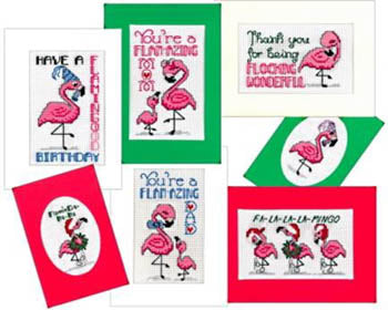 Flamingo Greeting Cards / Xs And Ohs