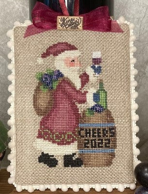 Rustic Wine Lover's Santa / Frony Ritter Designs