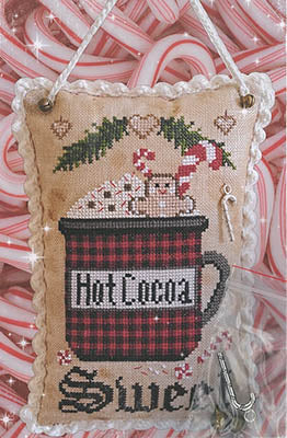 Christmas Mug (w/2 bells & candy cane charm) / Fairy Wool In The Wood
