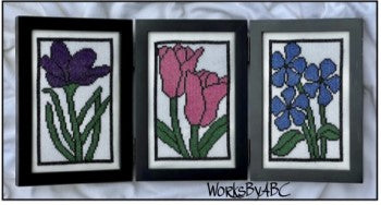Stained Glass Flowers (Crocus,Tulips, Periwinkles) / Works By ABC