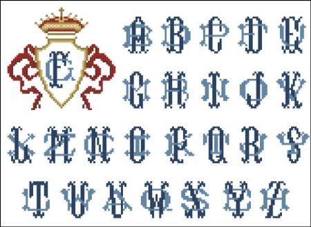 Alphabets: Victorian Crest Emblem / PinoyStitch