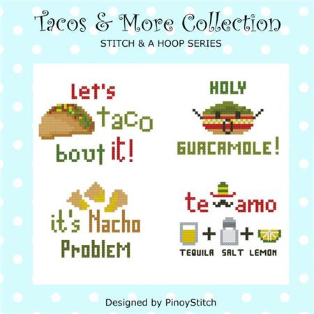 Tacos & More Mini Cross Stitch Pattern / PinoyStitch