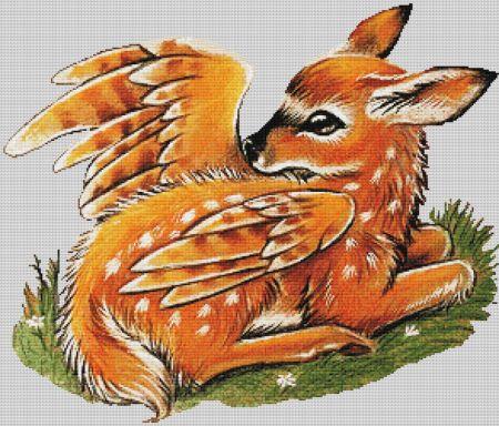 Winged Fawn, by Alvia Alcedo / Paine Free Crafts