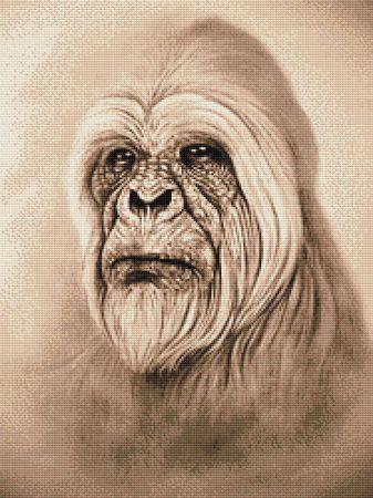 Yeti (in sepia) by Darrel Bevan / Paine Free Crafts