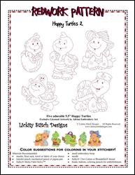 STITCHERY Happy Turtles 2 / Lickity Stitch Embroidery