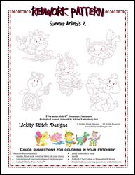 STITCHERY Summer Animals 2 / Lickity Stitch Embroidery