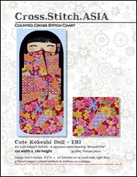 LRG Cute Kokeshi Doll 01-ERI / Cross Stitch Asia