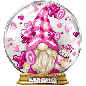 Snow Globe Valentine Gnome Magnet / Les Petites Croix De Lucie