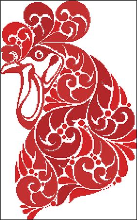 Year Of The Rooster Silhouette / Charting Creations