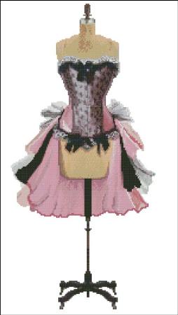 French Pink Black Bustier / PinoyStitch