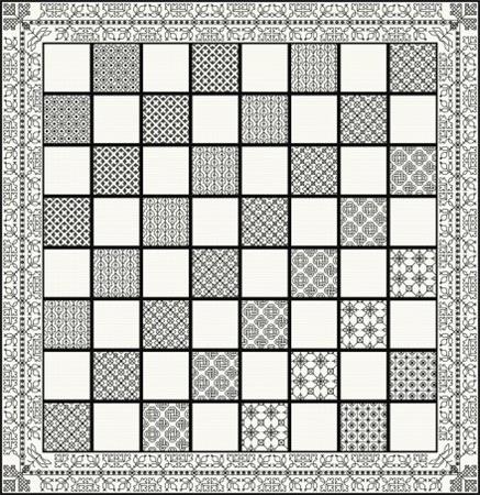 Classic Chess Board - Blackwork / DoodleCraft Design Ltd