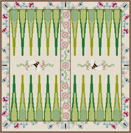 Botanical Backgammon Board / DoodleCraft Design Ltd