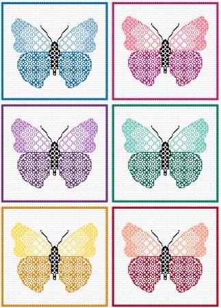 Butterfly Coaster Set of 6 Designs / DoodleCraft Design Ltd