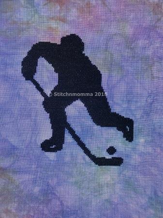 Hockey Player Silhouette / Stitchnmomma