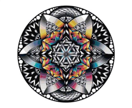 Rainbow Mandala / Kustom Cross Stitch